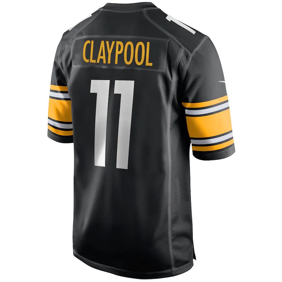 P.Steelers #11 Chase Claypool Black Game Jersey Stitched American Football Jerseys - Main View