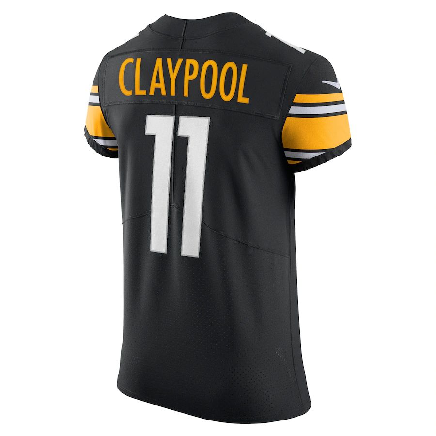 P.Steelers #11 Chase Claypool Black Vapor Elite Player Jersey Stitched American Football Jerseys - Main View