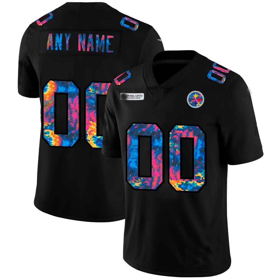 Custom P.Steelers Multi-Color Black 2020 Crucial Catch Vapor Untouchable Limited Jersey Stitched American Football Jerseys - Main View