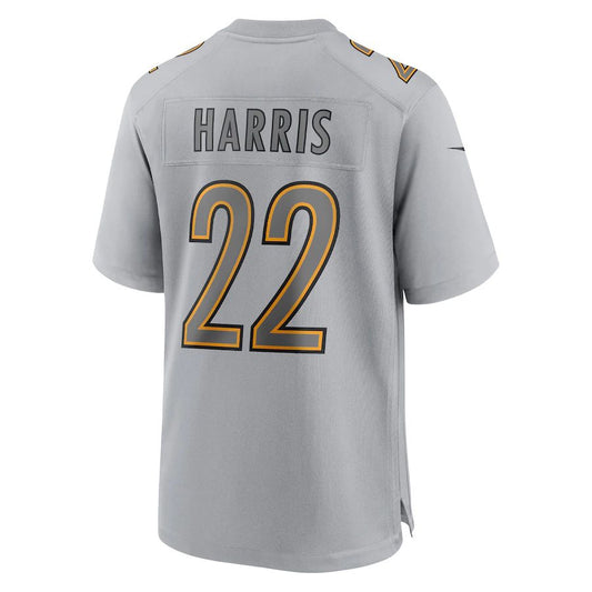 P.Steelers #22 Najee Harris Gray Atmosphere Fashion Game Jersey Stitched American Football Jerseys - Main View