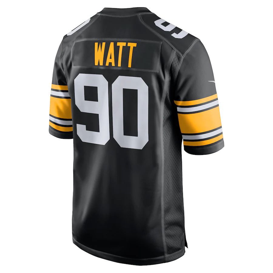 P.Steelers #90 T.J. Watt Black Alternate Game Jersey Stitched American Football Jerseys - Main View