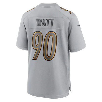 P.Steelers #90 T.J. Watt Gray Atmosphere Fashion Game Jersey Stitched American Football Jerseys - Main View