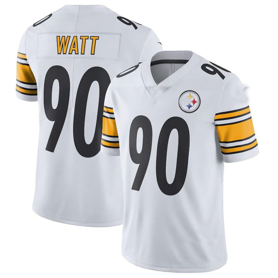 P.Steelers #90 T.J. Watt White Vapor Untouchable Limited Jersey Stitched American Football Jerseys - Main View