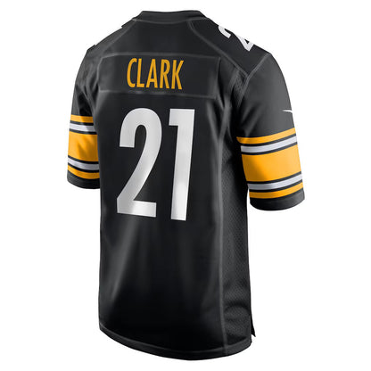 P.Steelers #21 Chuck Clark Black Team Game Stitched American Football Jerseys - Main View