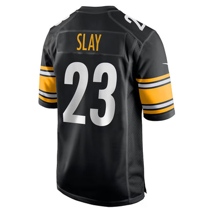P.Steelers #23 Darius Slay Black Team Game Stitched American Football Jerseys - Main View