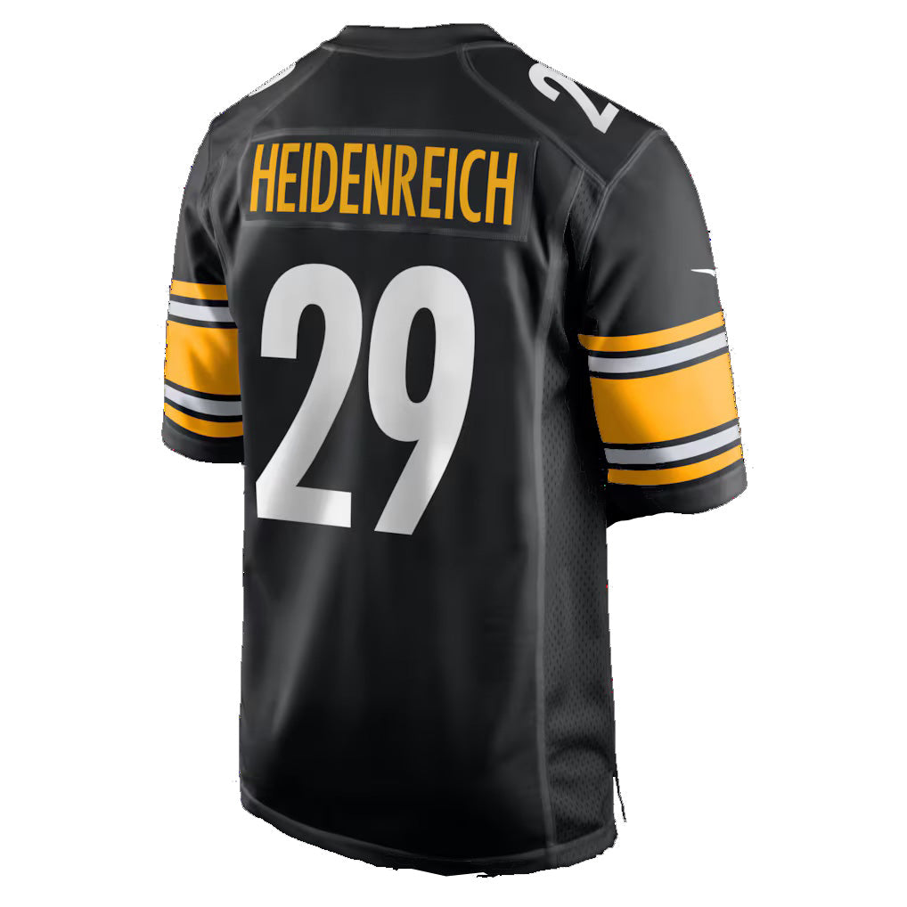 P.Steelers #29 Eli Heidenreich Black Team Game Stitched American Football Jerseys - Main View