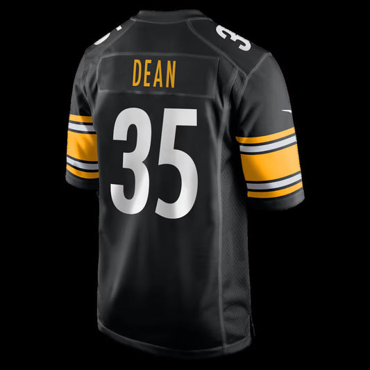 P.Steelers #35 Jamel Dean Black Team Game Stitched American Football Jerseys - Main View