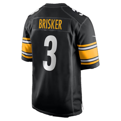 P.Steelers #3 Jaquan Brisker Black Team Game Stitched American Football Jerseys - Main View
