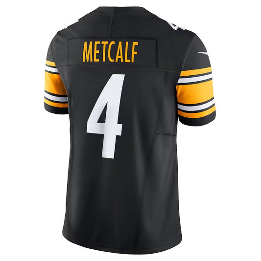 P.Steelers #4 DK Metcalf Black Team Vapor F.U.S.E. Limited Stitched American Football Jerseys - Main View