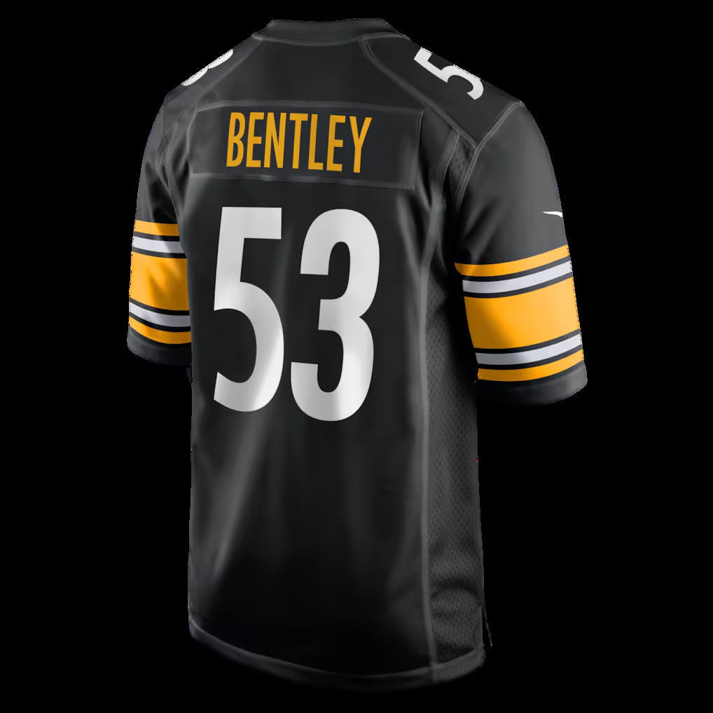 P.Steelers #53 JaWhaun Bentley Black Team Game Stitched American Football Jerseys - Main View