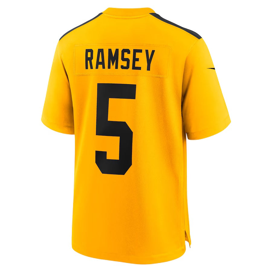 P.Steelers #5 Jalen Ramsey Gold Alternate 1933 Throwback Game Stitched American Football Jerseys - Main View
