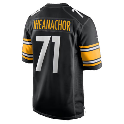 P.Steelers #71 Max Iheanachor Black 2026 Draft First Round Pick No. 21 Team Game Stitched American Football Jerseys - Main View
