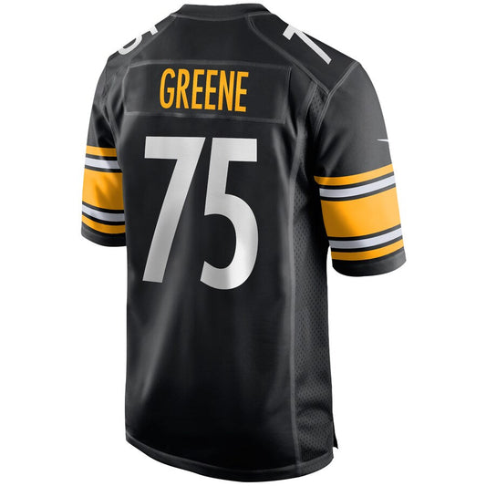 P.Steelers #75 Joe Greene Game Retired Player Jersey - Black Stitched American Football Jerseys - Main View