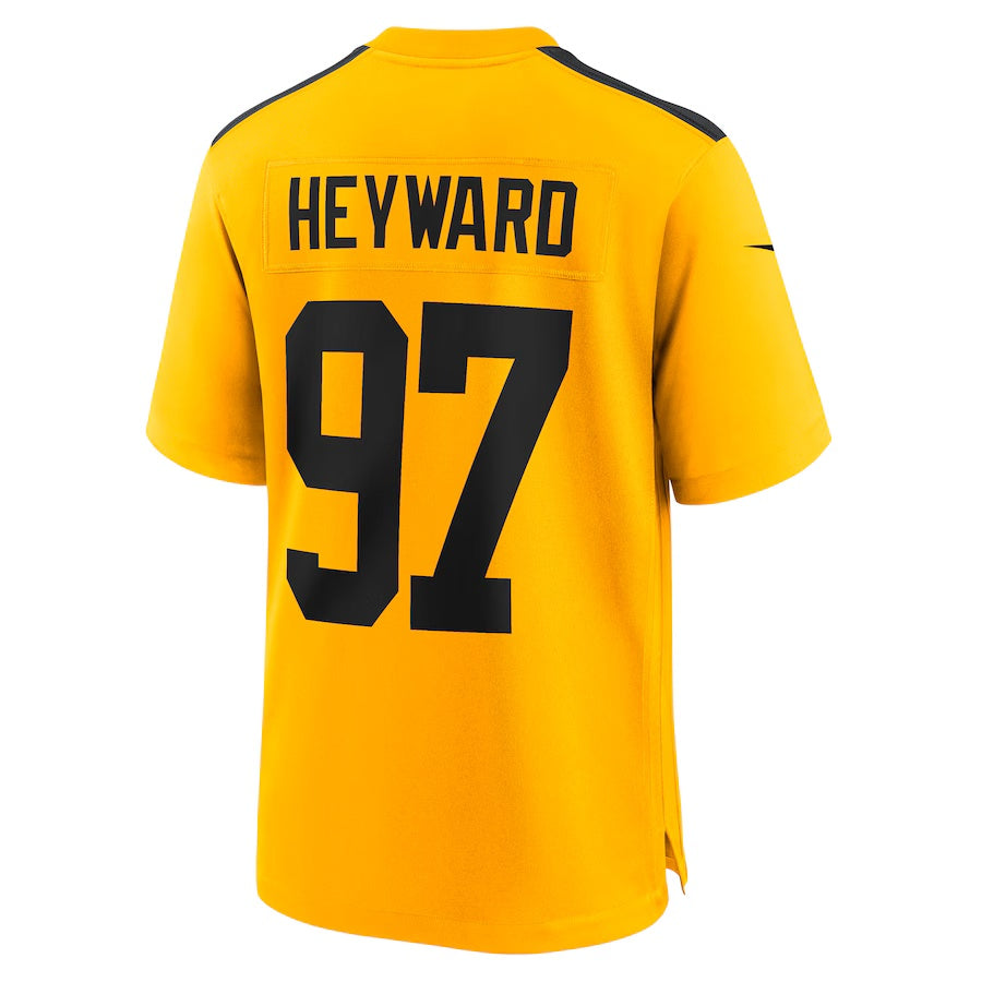 P.Steelers #97 Cameron Heyward Gold Alternate 1933 Throwback Game Stitched American Football Jerseys - Main View
