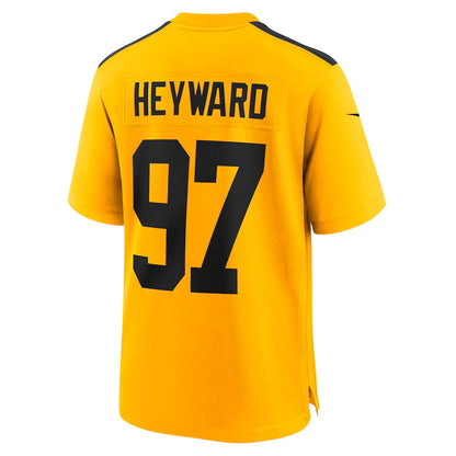 P.Steelers #97 Cameron Heyward Gold Alternate 1933 Throwback Game Stitched American Football Jerseys - Main View