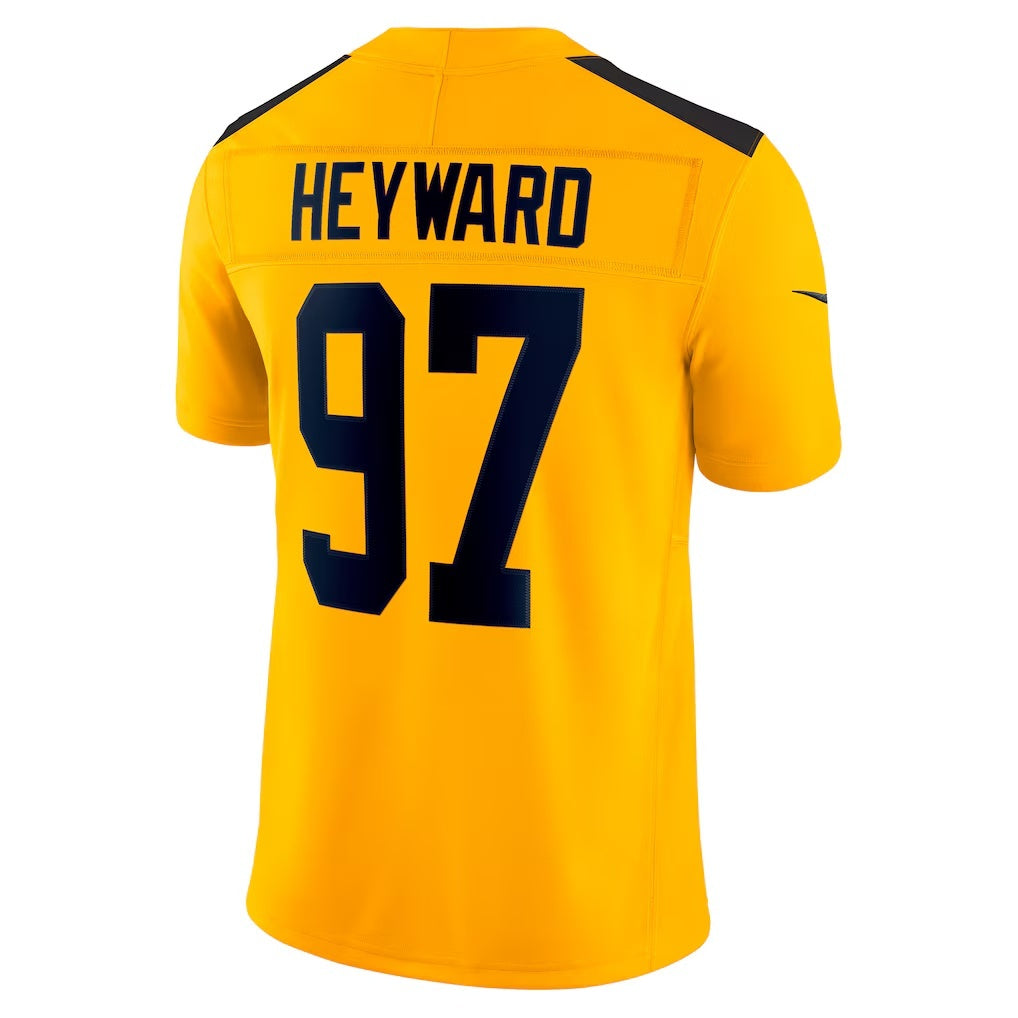 P.Steelers #97 Cameron Heyward Gold Alternate Vapor F.U.S.E. Limited Stitched American Football Jerseys - Main View
