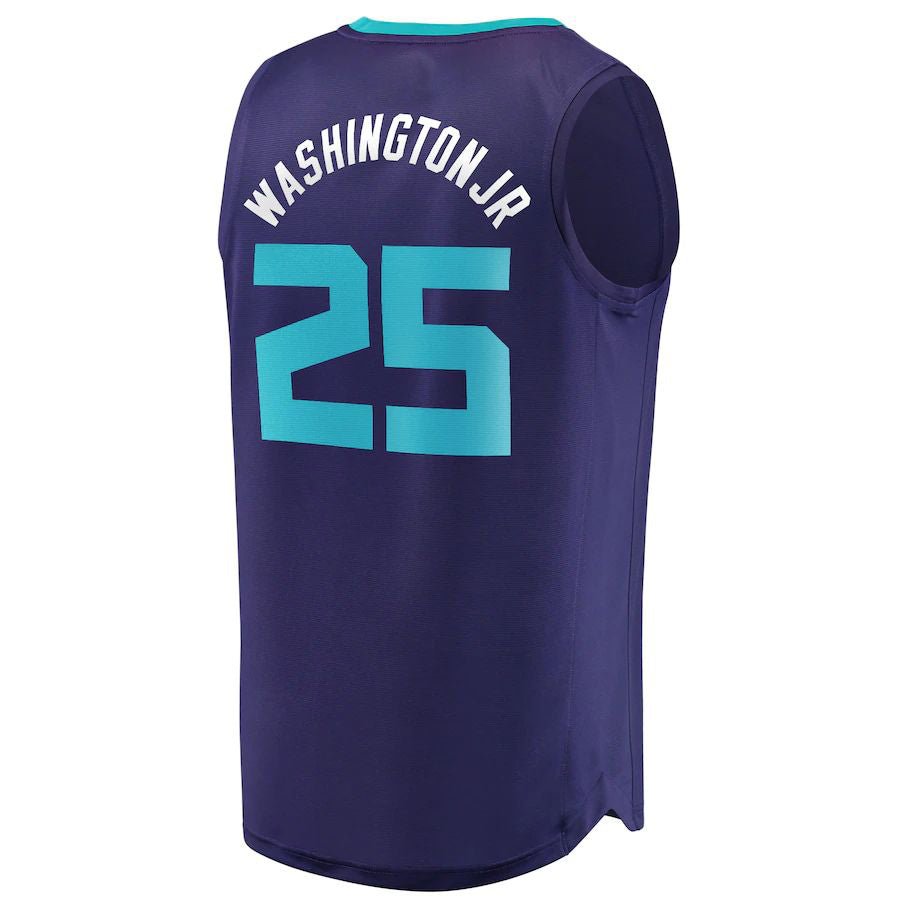 C.Hornets #25 PJ Washington Jr. Fanatics Branded Fast Break Replica Player Jersey Statement Edition Purple Stitched American Basketball Jersey - Main View
