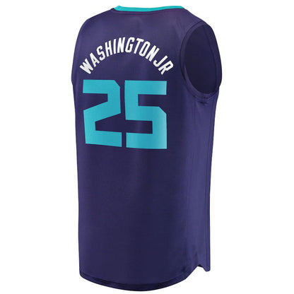 C.Hornets #25 PJ Washington Jr. Fanatics Branded Fast Break Replica Player Jersey Statement Edition Purple Stitched American Basketball Jersey - Main View
