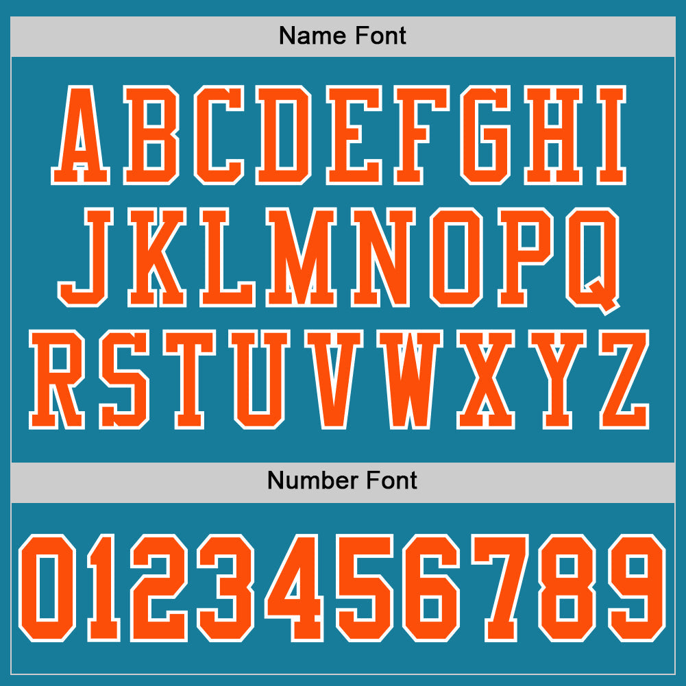 Custom Panther Blue Orange-White Mesh Authentic Football Jersey view 4