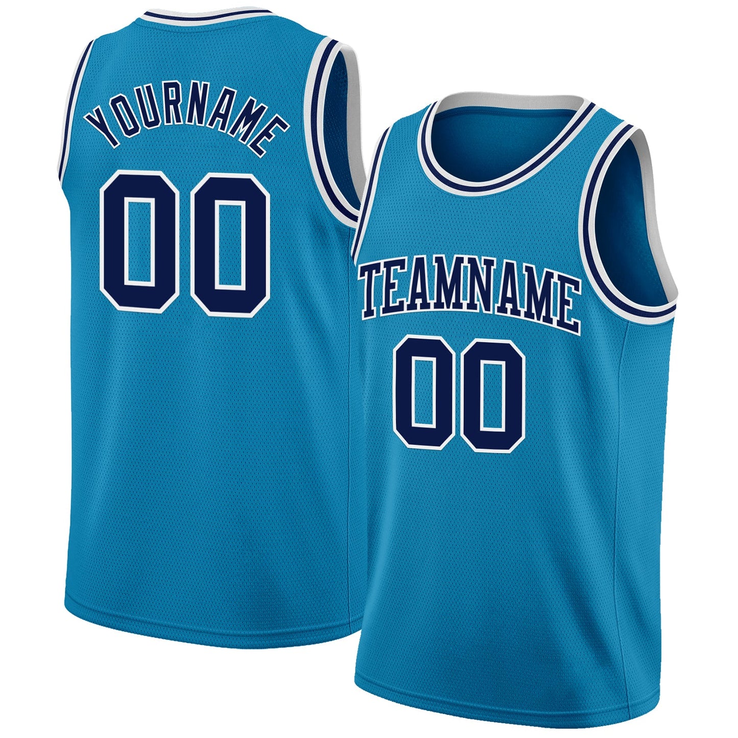 Custom Panther Blue Navy-White Authentic Basketball Jersey - Main View