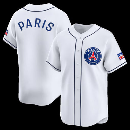 Paris Saint-Germain White 2025 Soccer Limited Baseball Jersey - Main View