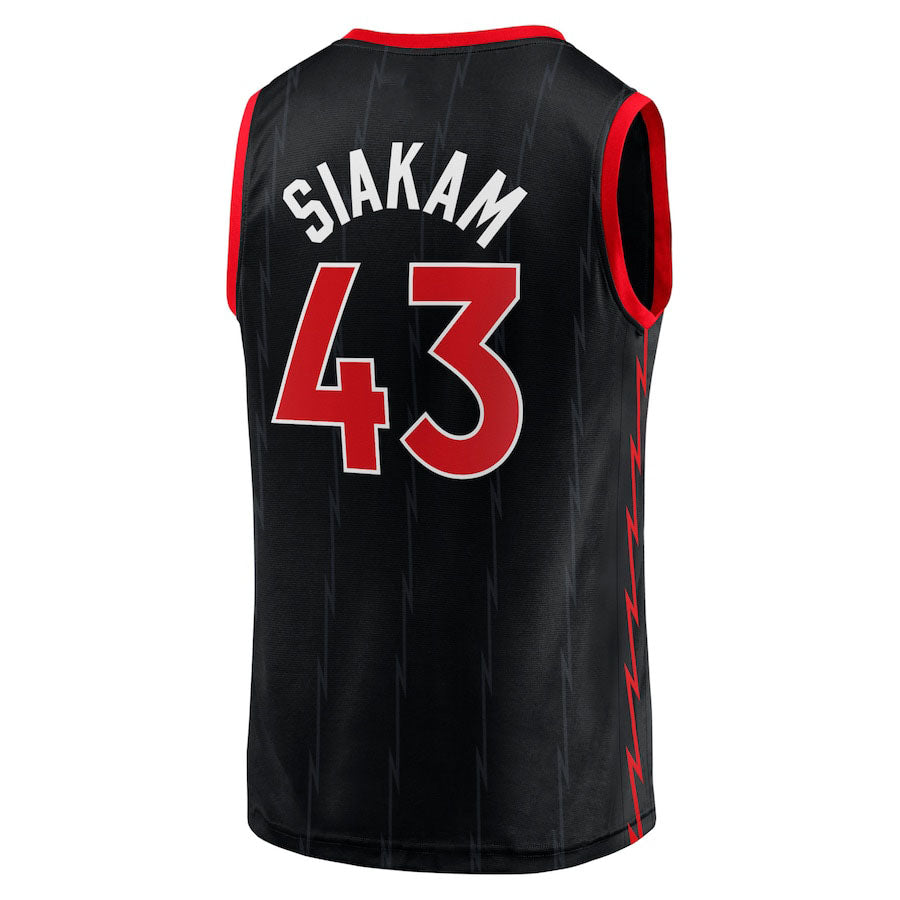 T.Raptors #43 Pascal Siakam Fanatics Branded 2020-21 Fast Break Replica Jersey  Black Statement Edition Stitched American Basketball Jersey - Main View