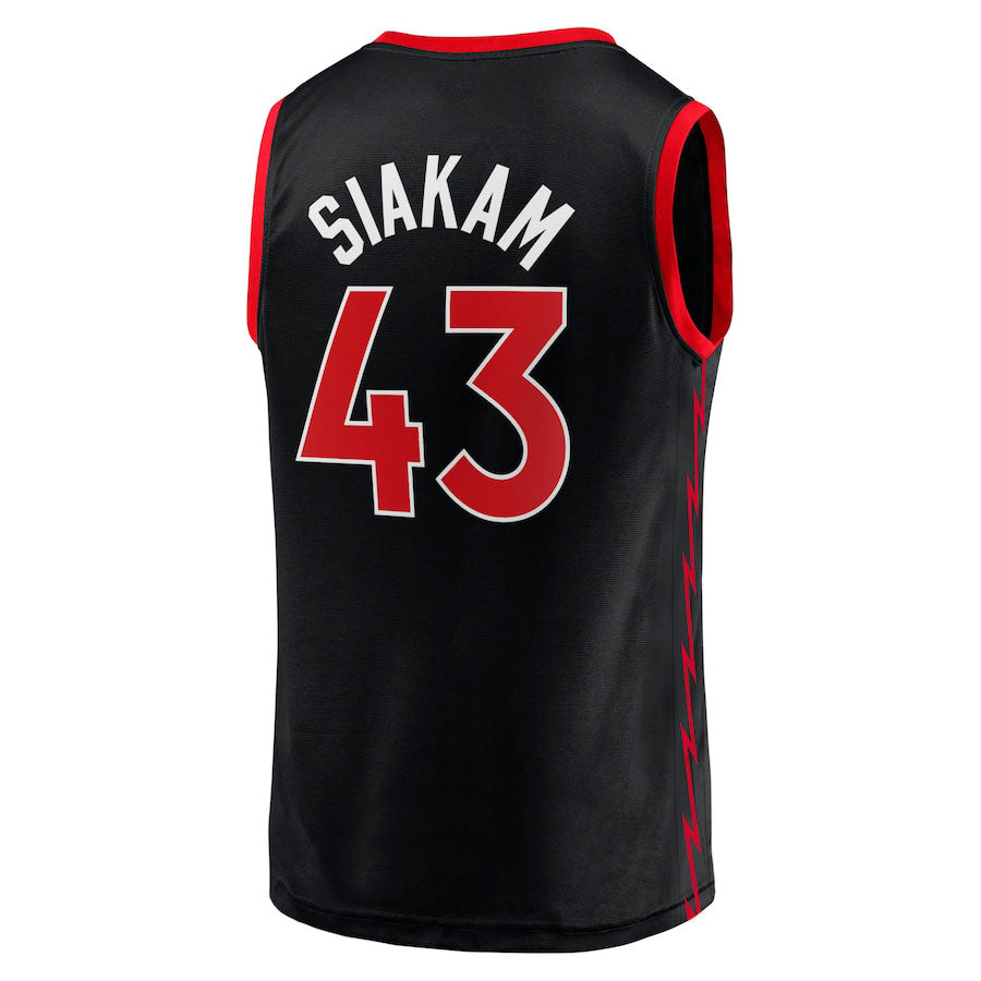 T.Raptors #43 Pascal Siakam Fanatics Branded  Fast Break Player Jersey  Black Statement Edition Stitched American Basketball Jersey - Main View