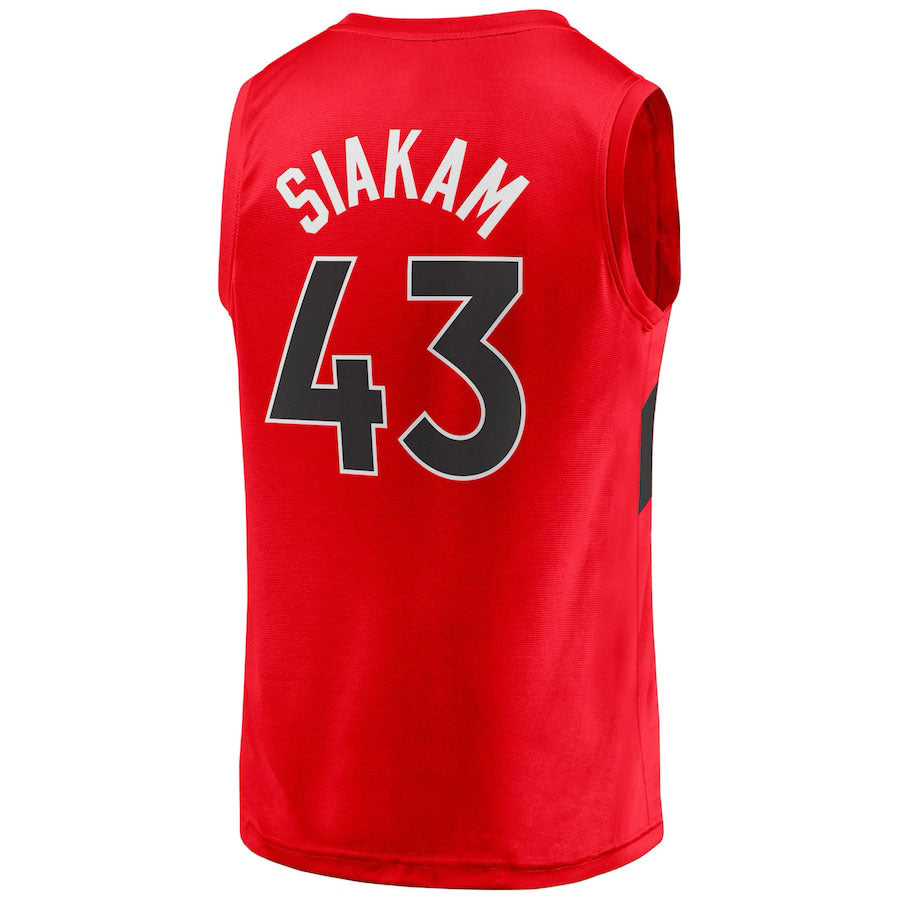 T.Raptors #43 Pascal Siakam Fanatics Branded  Fast Break Player Jersey Red Icon Edition Stitched American Basketball Jersey - Main View