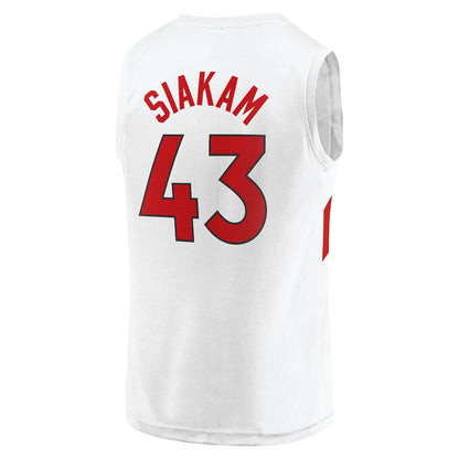T.Raptors #43 Pascal Siakam Fanatics Branded  Fast Break Replica Jersey Association Edition White Stitched American Basketball Jersey - Main View