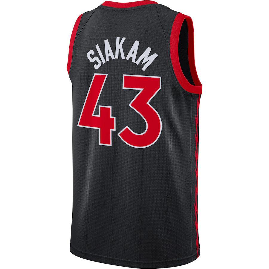 T.Raptors #43 Pascal Siakam Jordan Brand 2020-21 Swingman Jersey Black Statement Edition Stitched American Basketball Jersey - Main View
