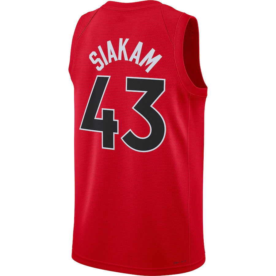 T.Raptors #43 Pascal Siakam 2021-22 Diamond Swingman Jersey Red Icon Edition Stitched American Basketball Jersey - Main View