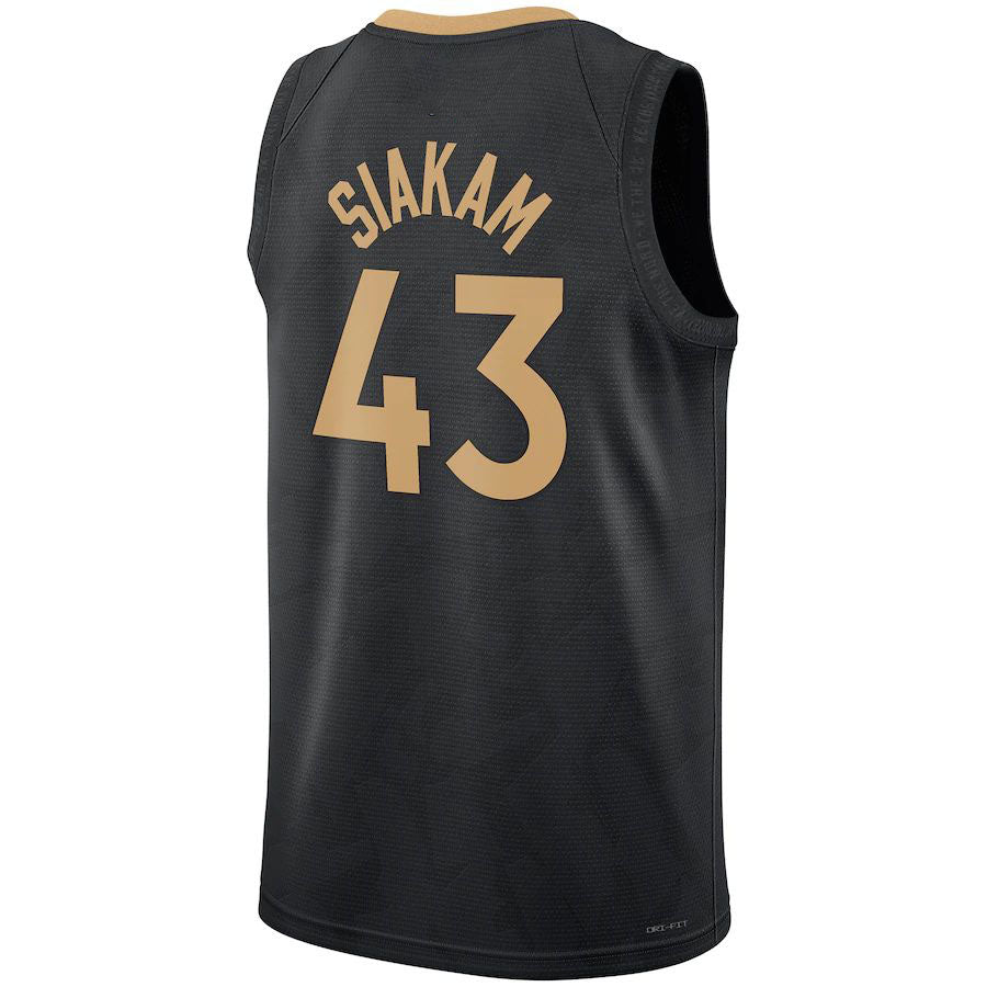 T.Raptors #43 Pascal Siakam Unisex  Swingman Jersey City Edition Black Stitched American Basketball Jersey - Main View