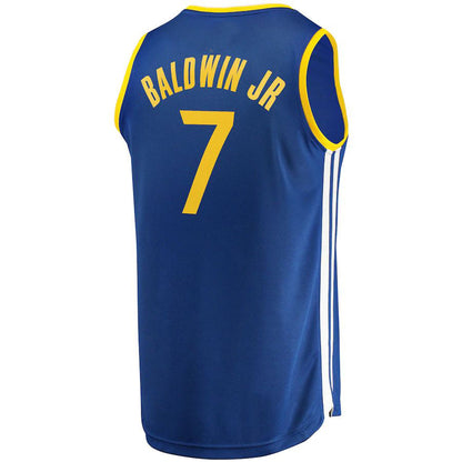 G.State Warriors #7 Patrick Baldwin Jr. Fanatics Branded 2021-22 Fast Break Replica Jersey Icon Edition Royal Stitched American Basketball Jersey - Main View