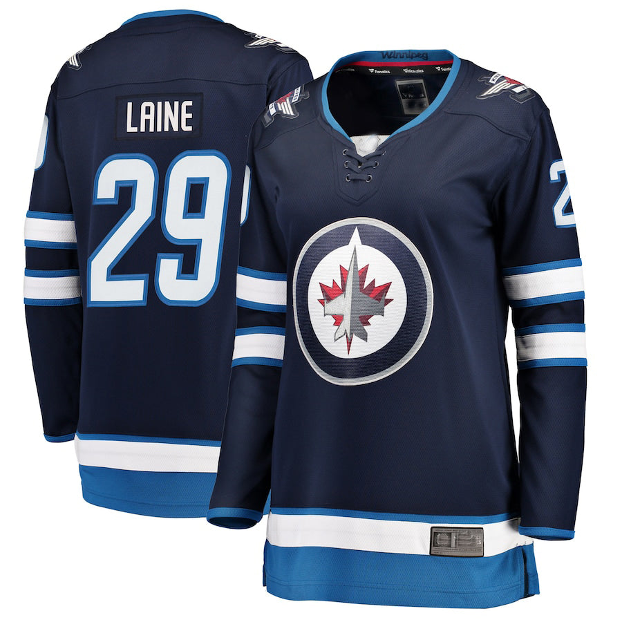 W.Jets #29 Patrik Laine Fanatics Branded Women's Home Breakaway Player Jersey Navy Stitched American Hockey Jerseys - Main View