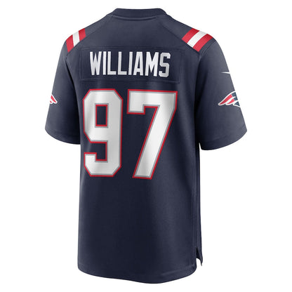 NE.Patriots #97 Milton Williams Navy Game Stitched American Football Jerseys - Main View