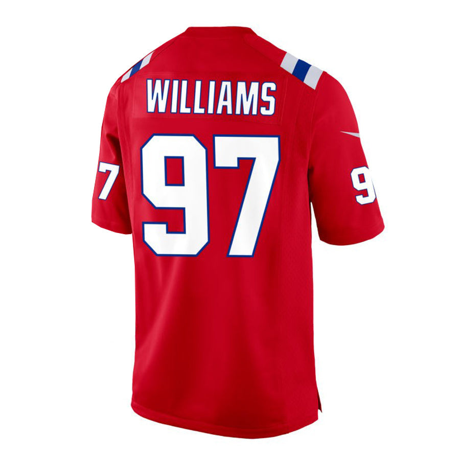 NE.Patriots #97 Milton Williams Red Game Stitched American Football Jerseys - Main View