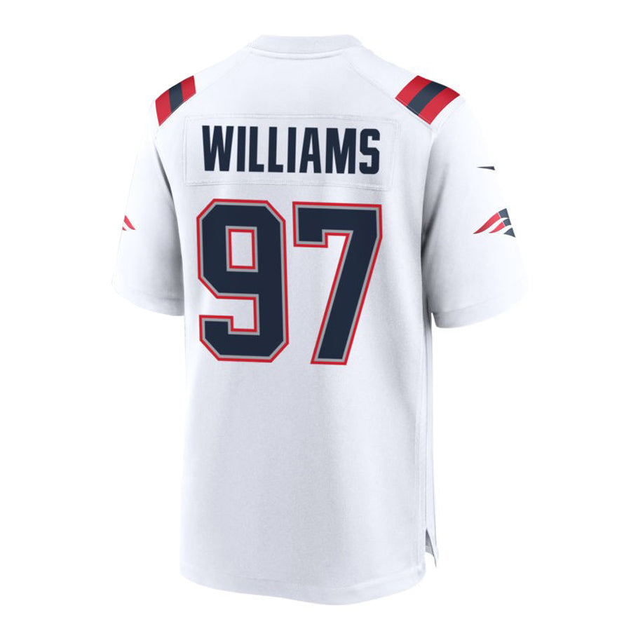 NE.Patriots #97 Milton Williams White Game Stitched American Football Jerseys - Main View