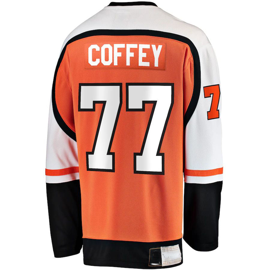 P.Flyers #77 Paul Coffey Fanatics Branded Premier Breakaway Retired Player Jersey  Stitched American Hockey Jerseys - Main View