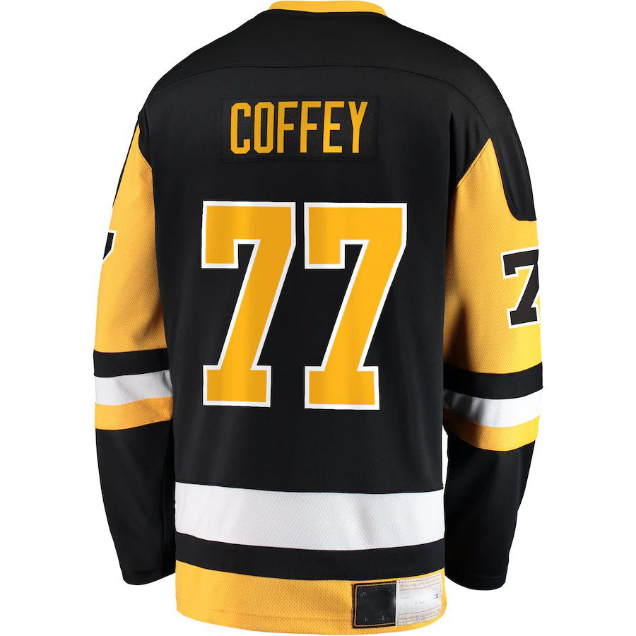P.Penguins #77 Paul Coffey Fanatics Branded Premier Breakaway Retired Player Jersey Black Stitched American Hockey Jerseys - Main View