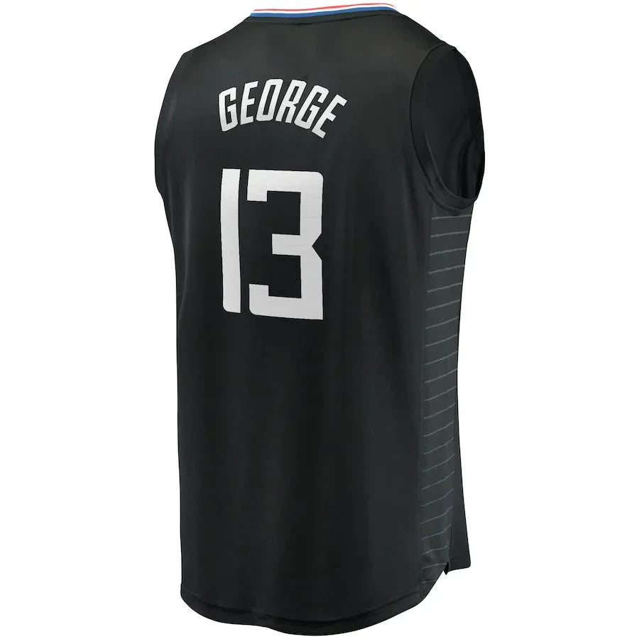 LA.Clippers #13 Paul George Fanatics Branded 2020-21 Fast Break Player Jersey  Black Statement Edition Stitched American Basketball Jersey - Main View