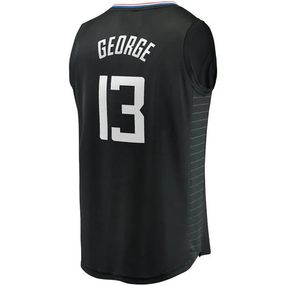 LA.Clippers #13 Paul George Fanatics Branded 2020-21 Fast Break Player Jersey  Black Statement Edition Stitched American Basketball Jersey - Main View