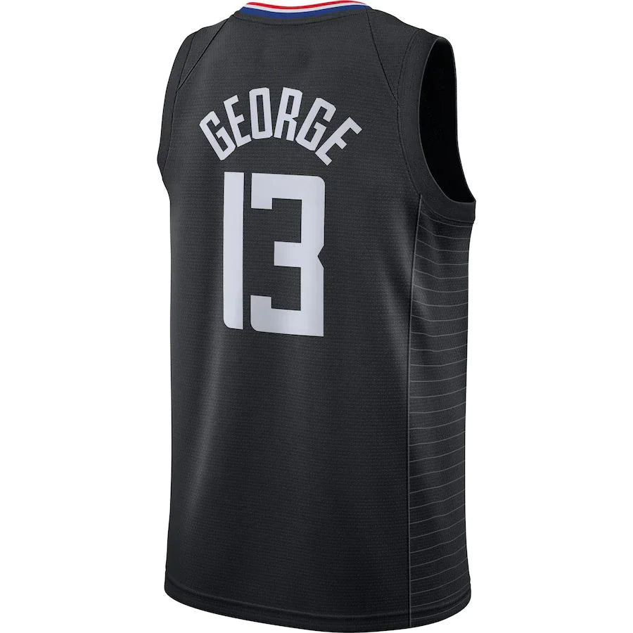 LA.Clippers #13 Paul George  Jordan Brand 2020-21 Swingman Jersey Statement Edition Black Stitched American Basketball Jersey - Main View