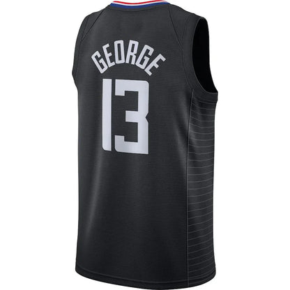 LA.Clippers #13 Paul George  Jordan Brand 2020-21 Swingman Jersey Statement Edition Black Stitched American Basketball Jersey - Main View