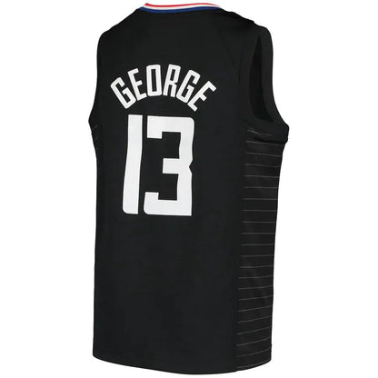 LA.Clippers #13 Paul George Jordan Brand 2020-21 Swingman Player Jersey Statement Edition Black Stitched American Basketball Jersey - Main View