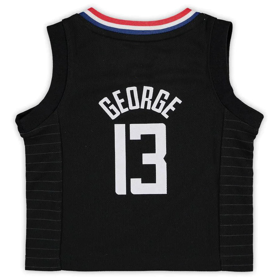 LA.Clippers #13 Paul George Jordan Brand Infant 2020-21 Jersey Statement Edition Black Stitched American Basketball Jersey - Main View