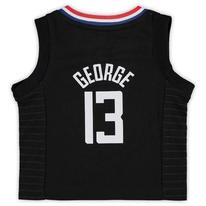 LA.Clippers #13 Paul George Jordan Brand Infant 2020-21 Jersey Statement Edition Black Stitched American Basketball Jersey - Main View
