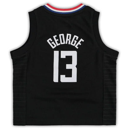 LA.Clippers #13 Paul George Jordan Brand Toddler 2020-21 Jersey  Statement Edition Black Stitched American Basketball Jersey - Main View
