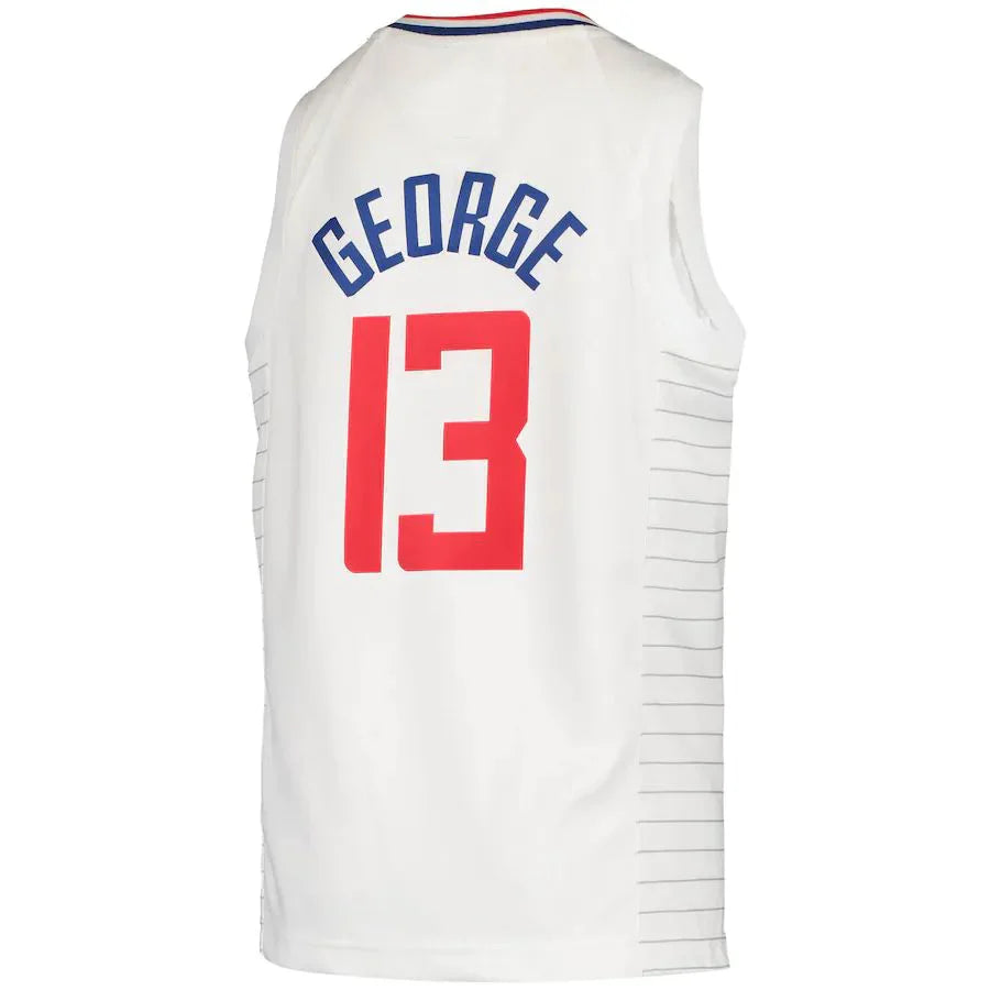LA.Clippers #13 Paul George 2020-21 Swingman Jersey Association Edition White Stitched American Basketball Jersey - Main View