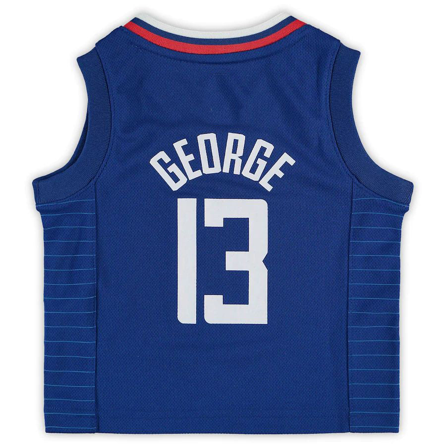 LA.Clippers #13 Paul George Infant 2020-21 Jersey Icon Edition Royal Stitched American Basketball Jersey - Main View