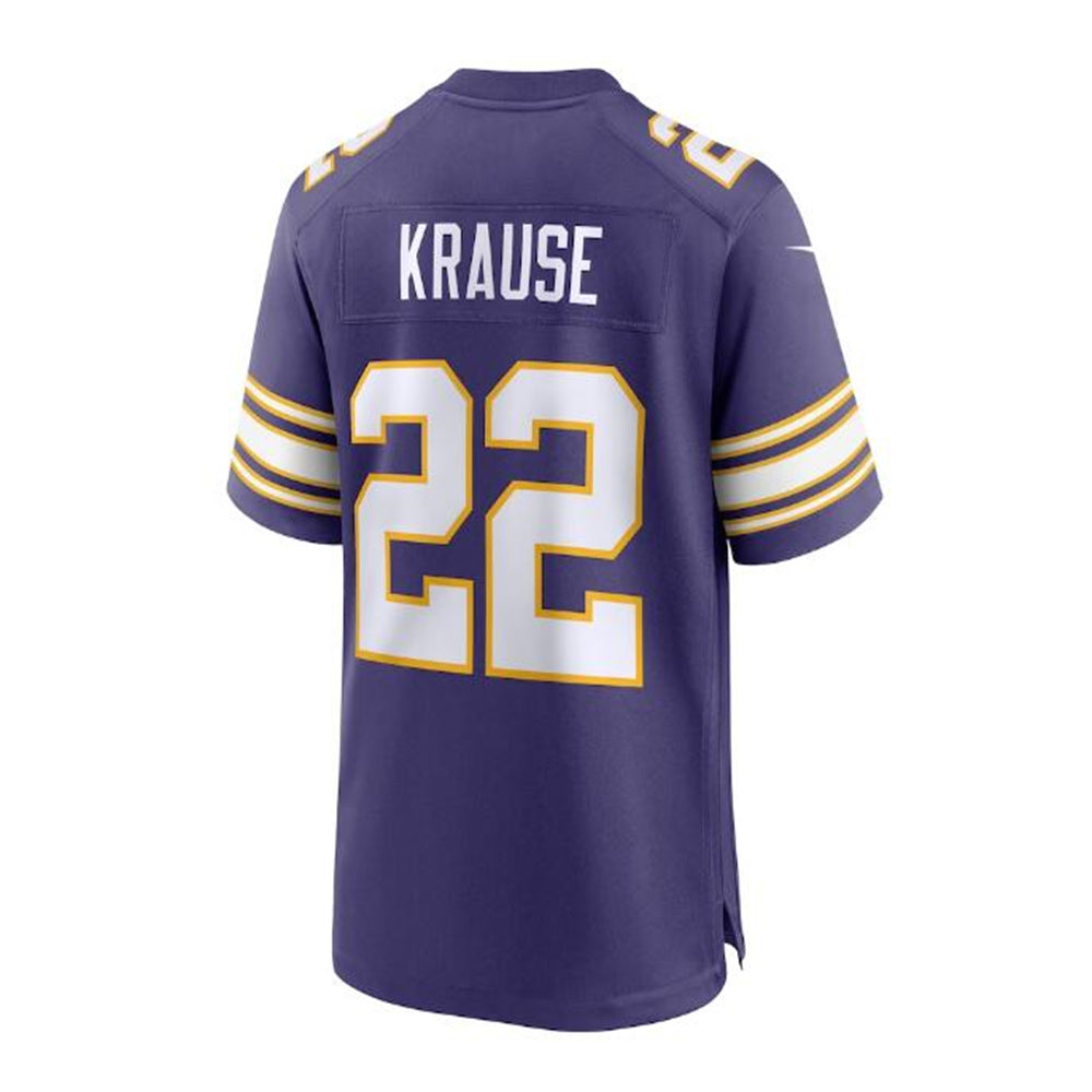 MN.Vikings #22 Paul Krause Classic Retired Player Jersey - Purple Stitched American Football Jerseys - Main View